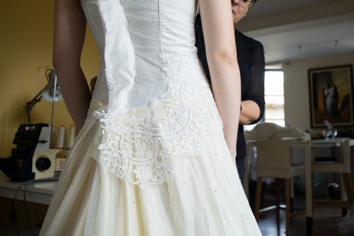 Finaliser votre robe d'un jour - Creation - Salon de mariage à Pérouges - Souffle de Soie